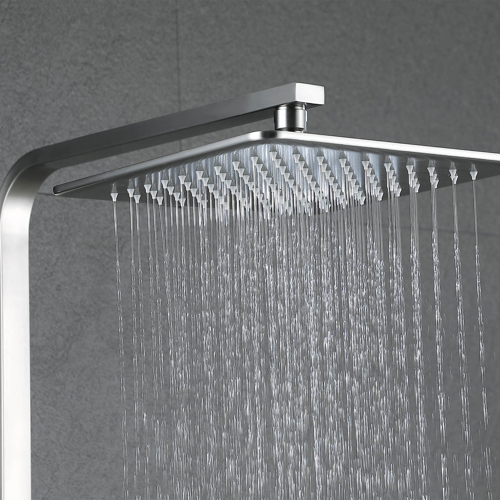 3-Function Shower System with Rainfall Shower Head Handheld Sprayer and Tub Spout Wall-Mounted