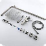 3-Function Shower System with Rainfall Shower Head Handheld Sprayer and Tub Spout Wall-Mounted