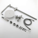 Outdoor Shower System 2-Function Polish Chrome Shower Faucet Set Wall Mount JK0146