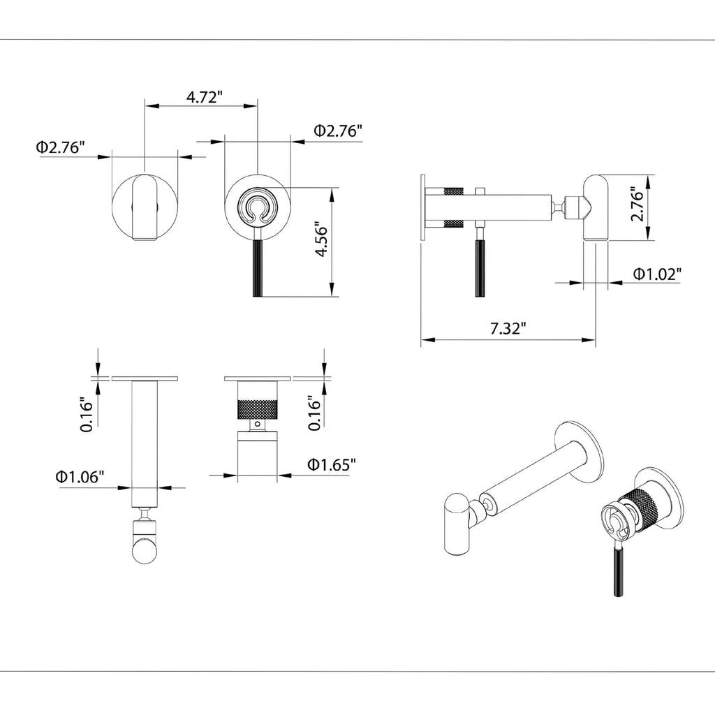 Industrial Faucet with Lever Valve and Pivoting Spout