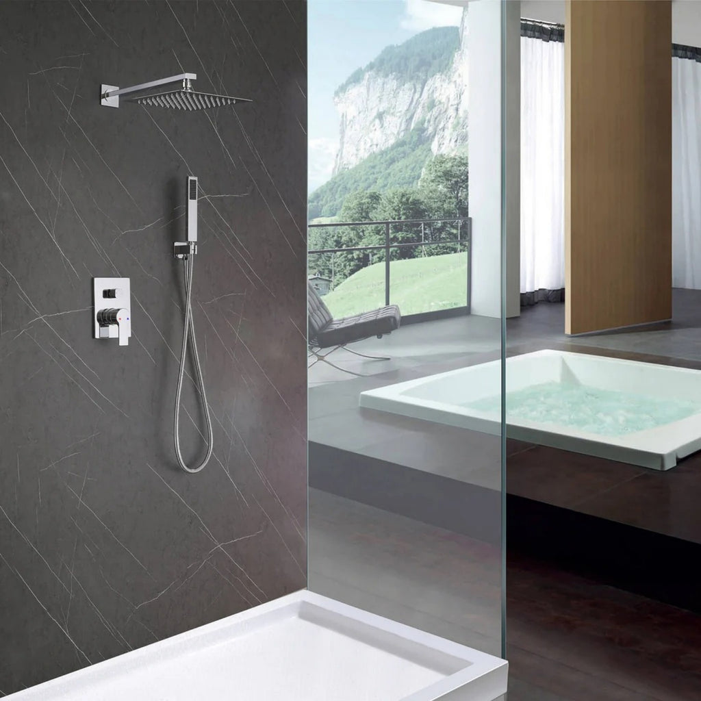 Pressure-Balanced Shower Kit with 10-Inch Rain Head