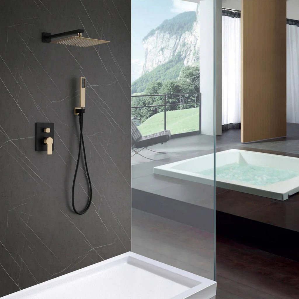 Pressure-Balanced Shower Kit with 10-Inch Rain Head