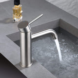 Compact Vanity Mixer with Single Lever and Arc Spout
