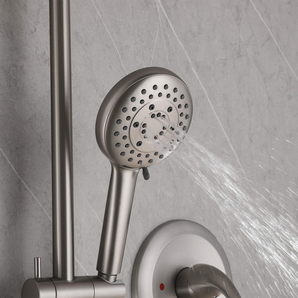 Rain Shower Faucet Set with 5-Setting Handheld