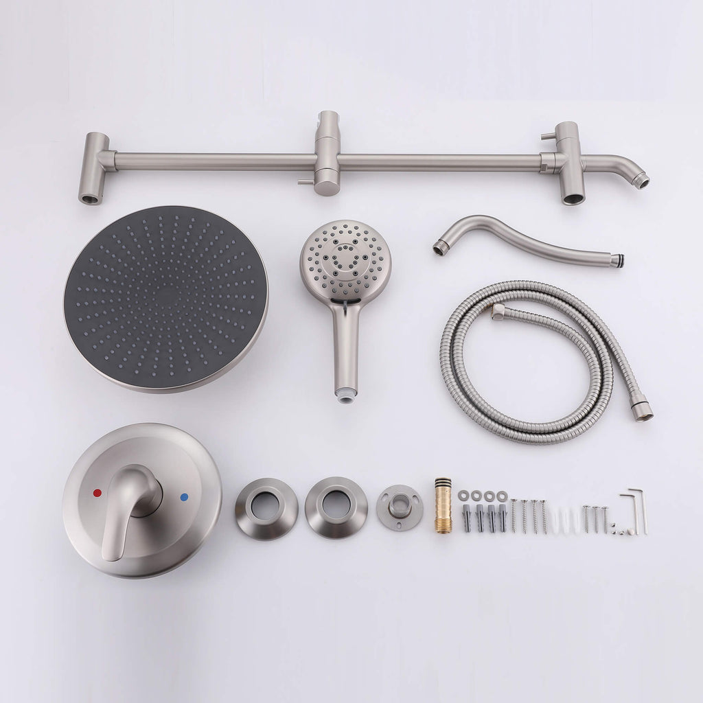 Rain Shower Faucet Set with 5-Setting Handheld