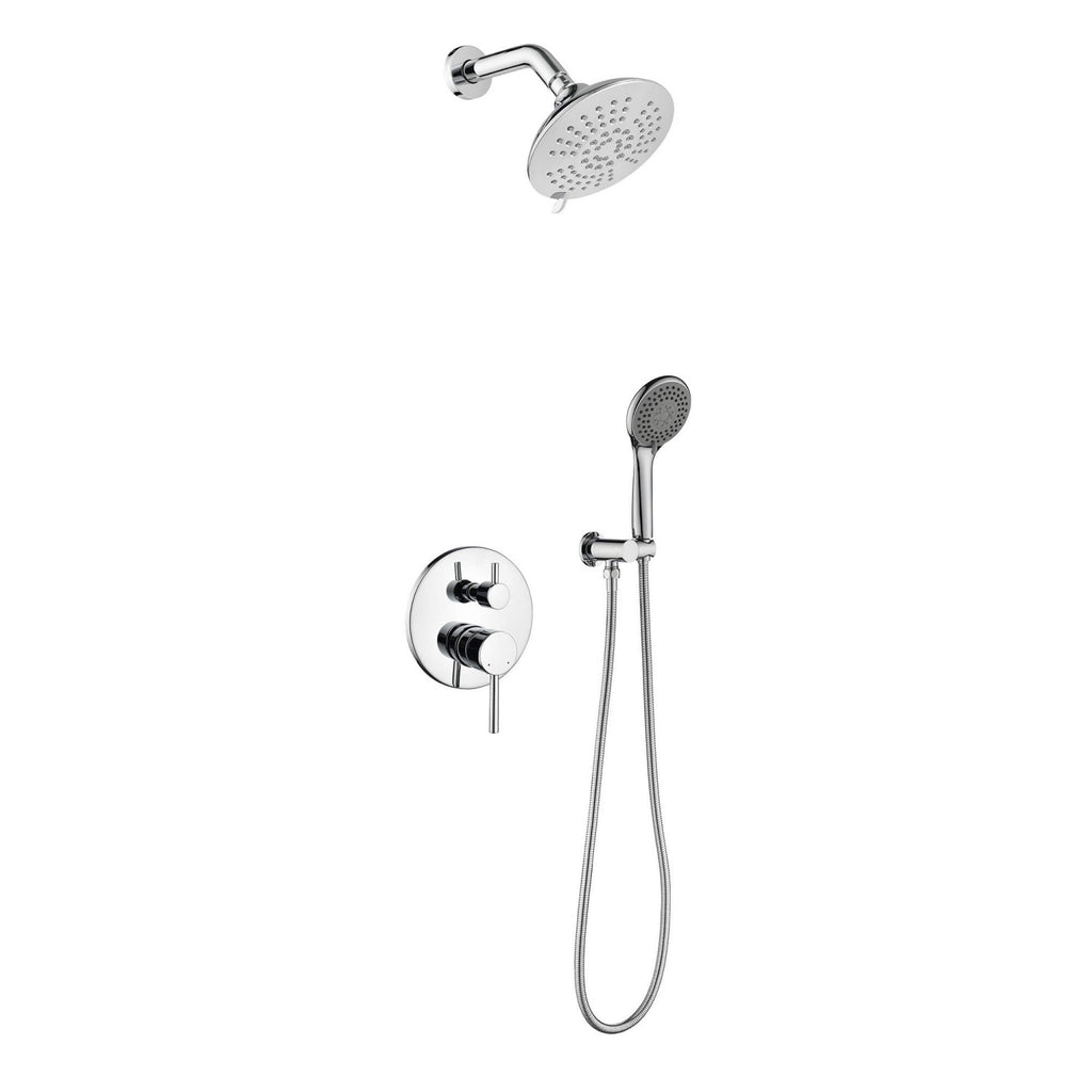 High-Pressure Rainfall Shower System with 5-Function Handheld and Pressure Balance Valve