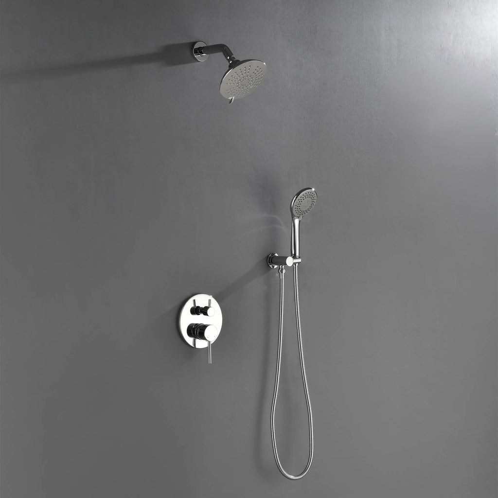 Bathroom Shower Faucet Set with 5-Function Rain Shower Head