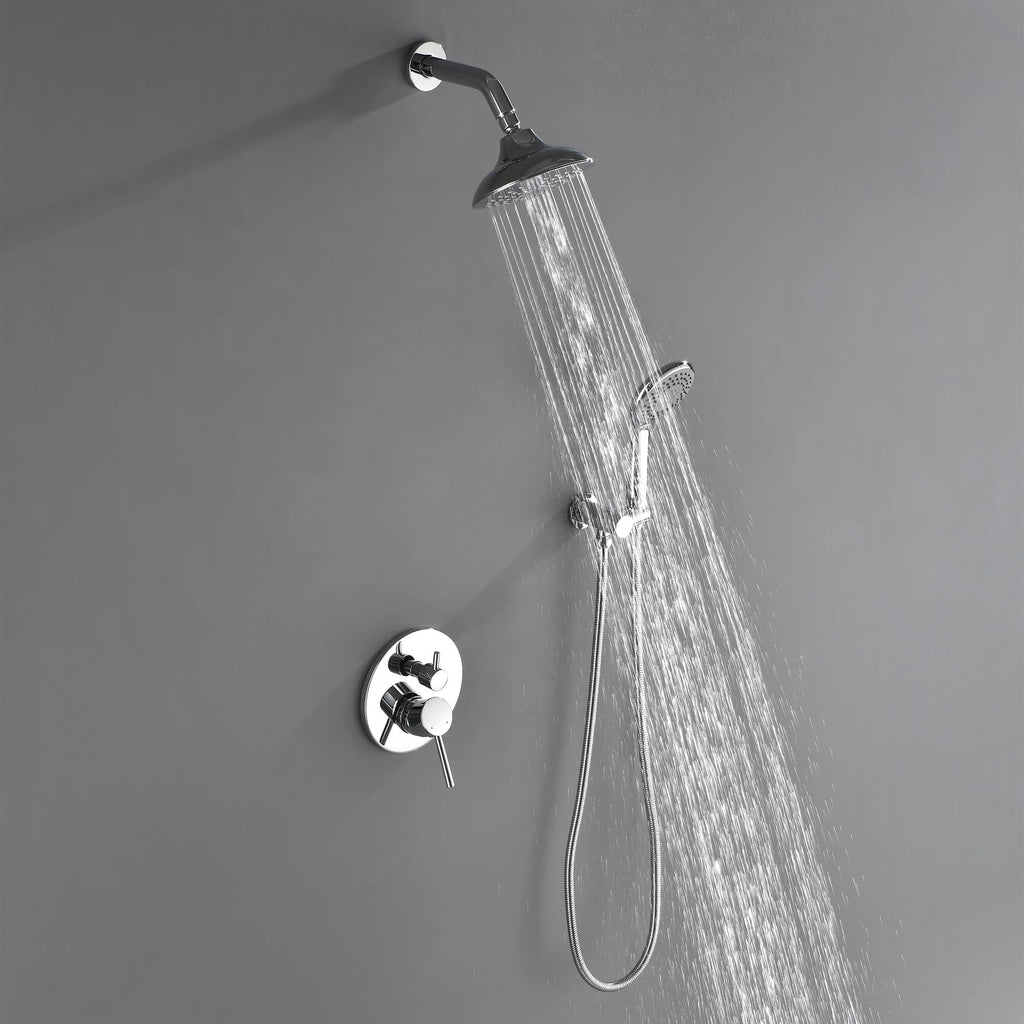 Bathroom Shower Faucet Set with 5-Function Rain Shower Head