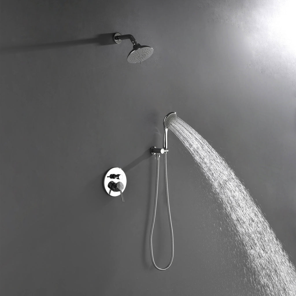 Bathroom Shower Faucet Set with 5-Function Rain Shower Head