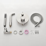 Wall-Mounted Tub Filler with Shower Wand for Modern Bathroom Wall Installation