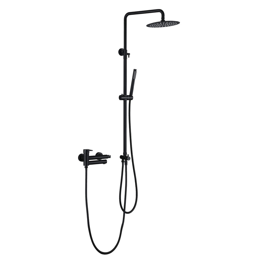 Adjustable 3-Function Shower System with Foldable Tub Spout