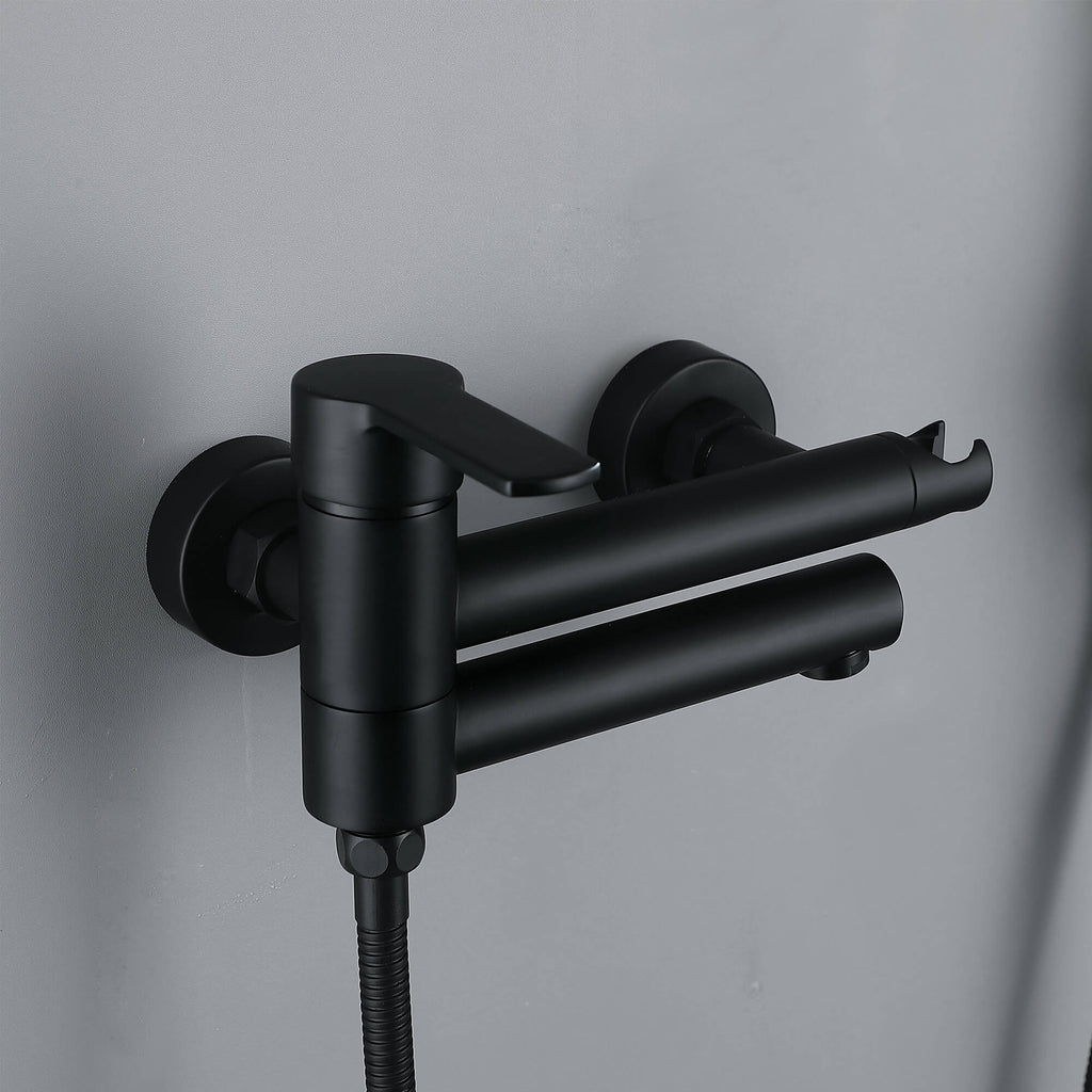 Adjustable 3-Function Shower System with Foldable Tub Spout