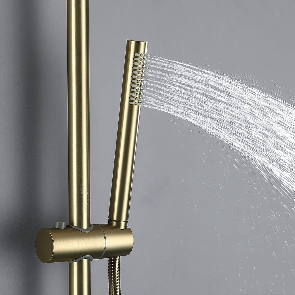 Adjustable 3-Function Shower System with Foldable Tub Spout