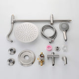 Wall Mount Shower System with 3 Spray Patterns Hand Shower and 10" Showerhead JK0194