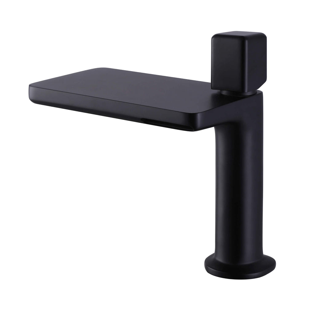 Flat Spout Waterfall Basin Tap with Single Lever Mixer