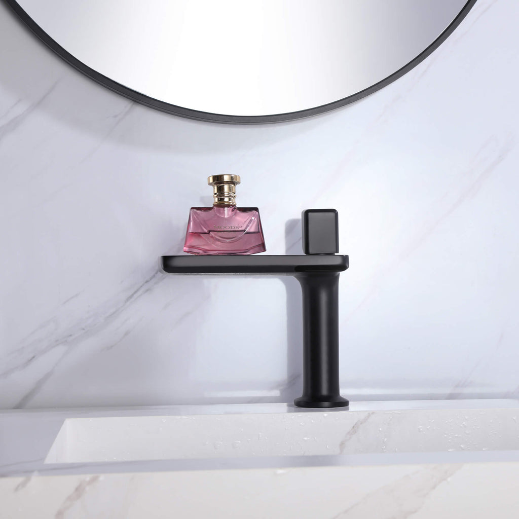 Flat Spout Waterfall Basin Tap with Single Lever Mixer