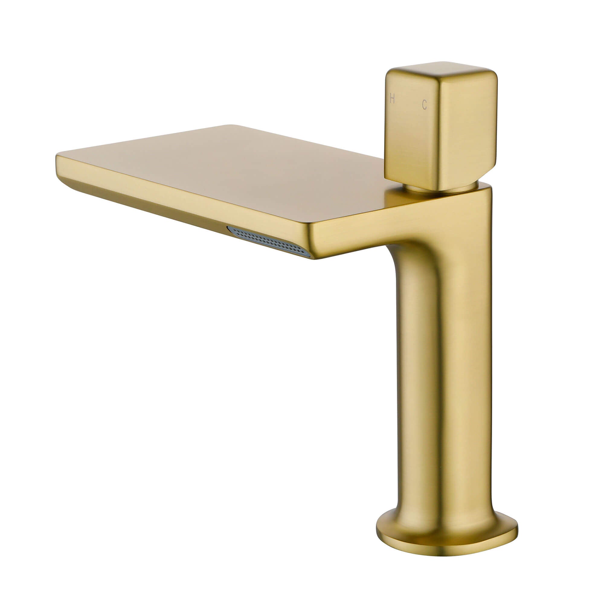 Flat Spout Waterfall Basin Tap with Single Lever Mixer