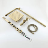 3-Function Shower System with Rainfall Shower Head Handheld Sprayer and Tub Spout Wall-Mounted