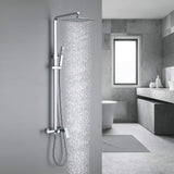 3-Function Shower System with Rainfall Shower Head Handheld Sprayer and Tub Spout Wall-Mounted