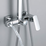 3-Function Shower System with Rainfall Shower Head Handheld Sprayer and Tub Spout Wall-Mounted