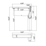 Luxury High Basin Mixer Bathroom Sink Faucet with Modern Design