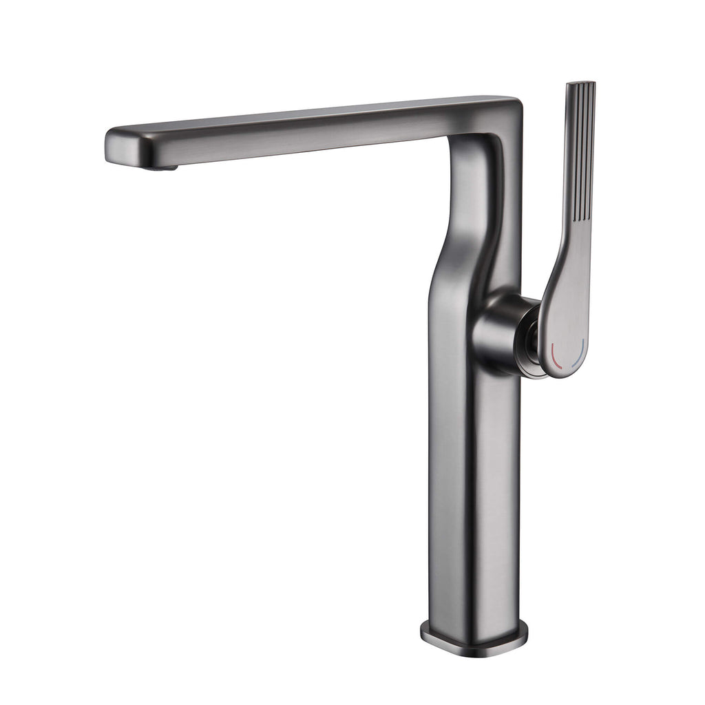 Single-Handle Bathroom Vessel Sink Faucet with Tall Spout