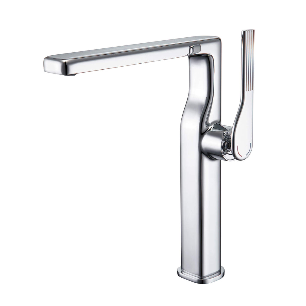 Single-Handle Bathroom Vessel Sink Faucet with Tall Spout