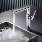 Single-Handle Bathroom Vessel Sink Faucet with Tall Spout