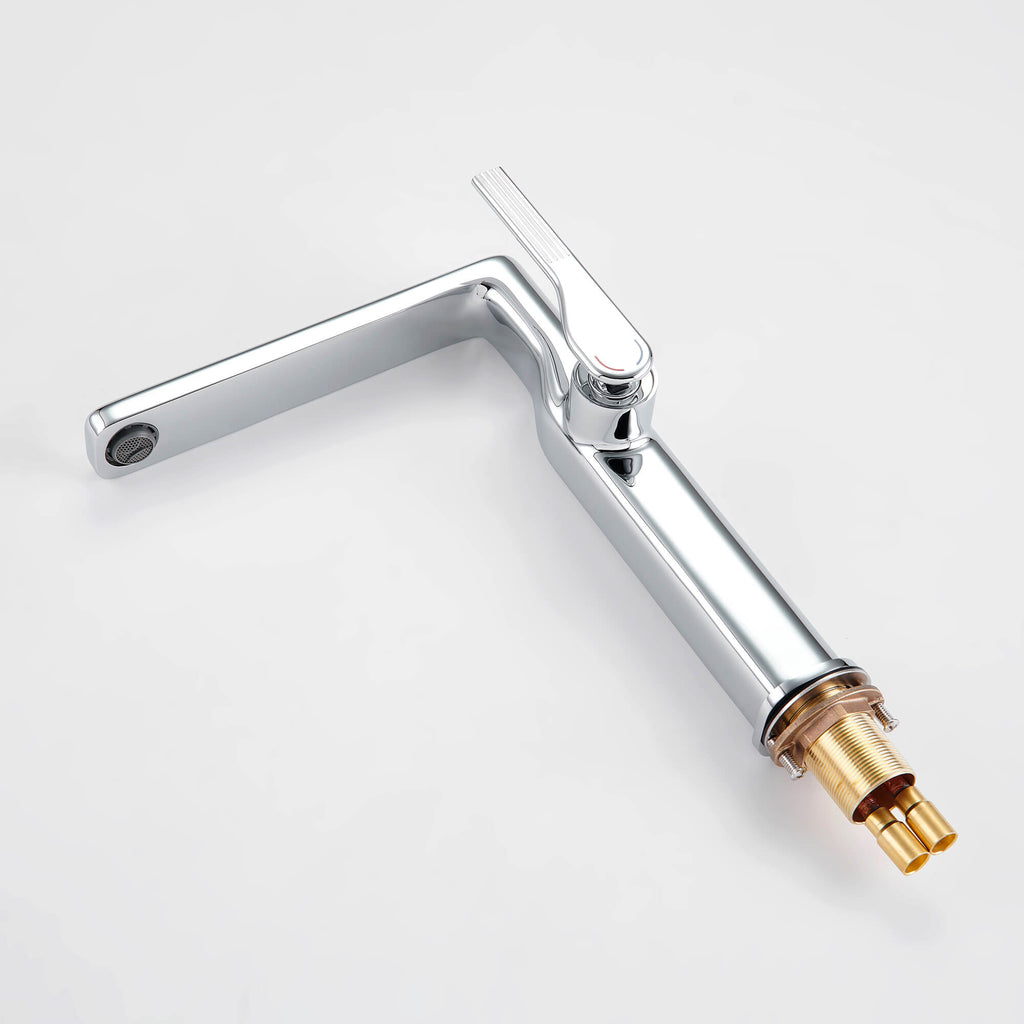 Single-Handle Bathroom Vessel Sink Faucet with Tall Spout