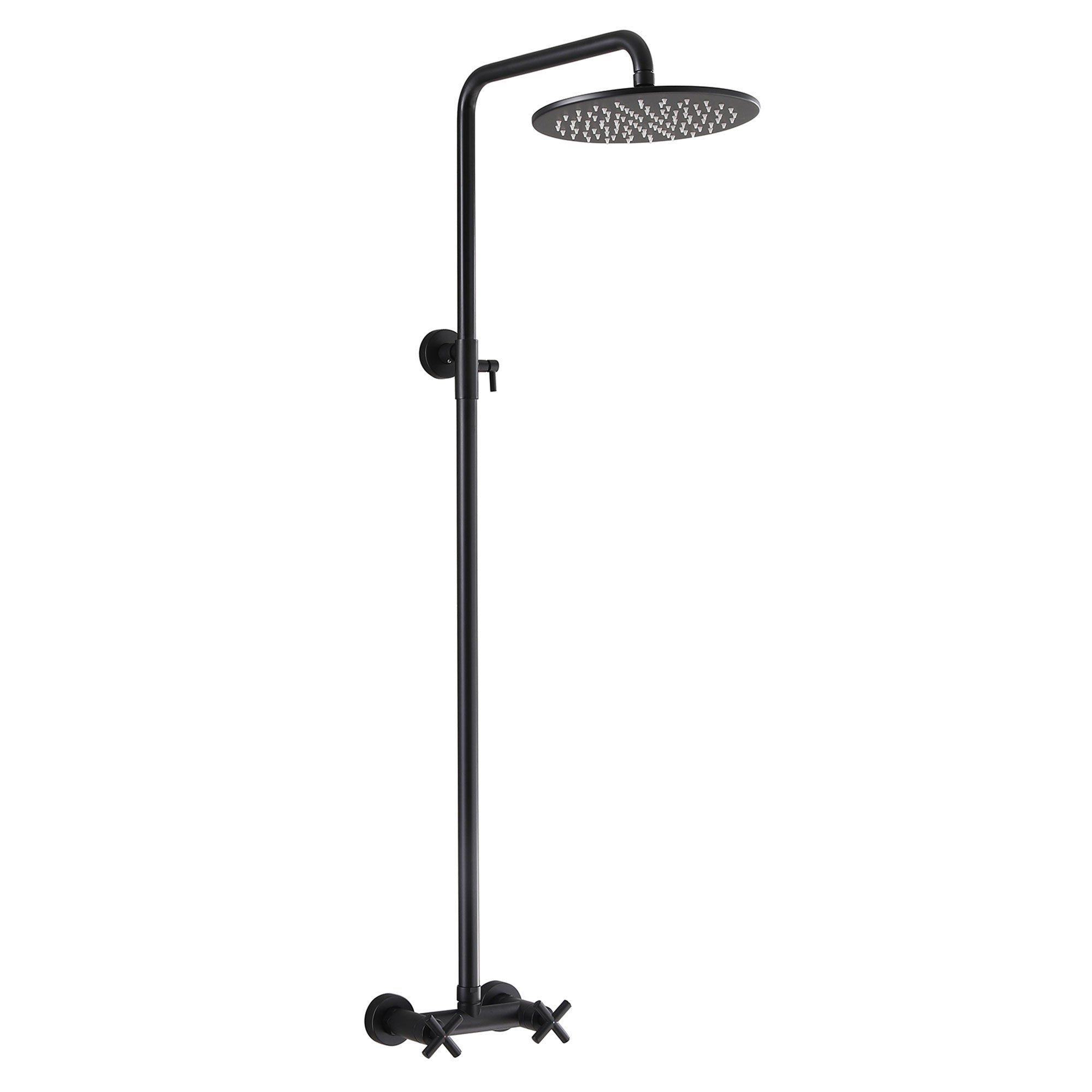 Outdoor Shower Fixtures with 10-Inch Rainfall Shower Head and Dual Handle Control