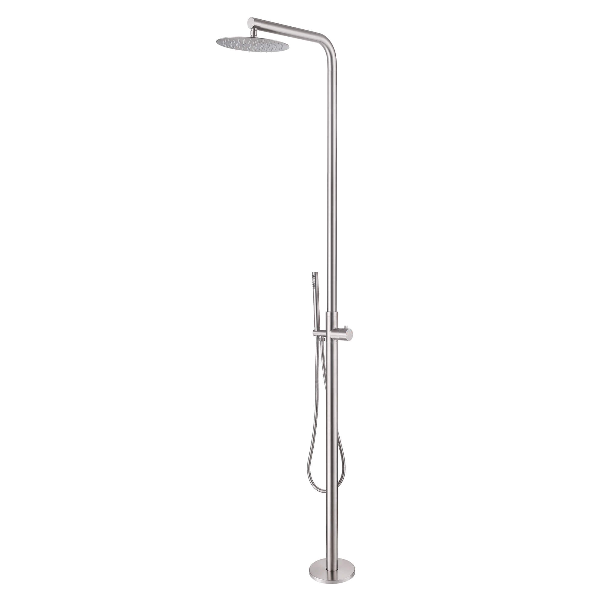 316 Stainless Steel Outdoor Shower with 10-Inch Rain Shower Head and Handheld Sprayer