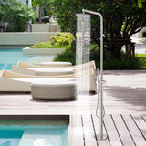 316 Stainless Steel Outdoor Shower with 10-Inch Rain Shower Head and Handheld Sprayer