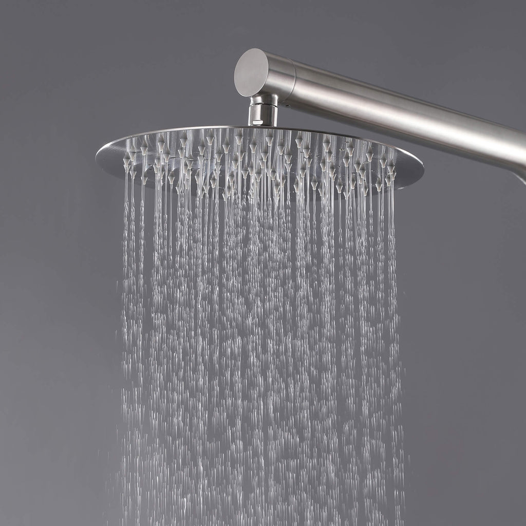 316 Stainless Steel Outdoor Shower with 10-Inch Rain Shower Head and Handheld Sprayer
