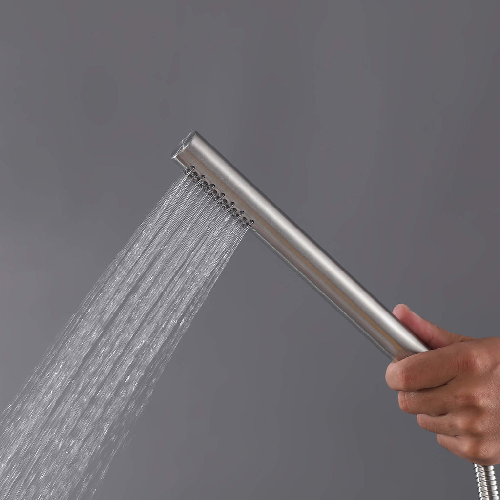 316 Stainless Steel Outdoor Shower with 10-Inch Rain Shower Head and Handheld Sprayer