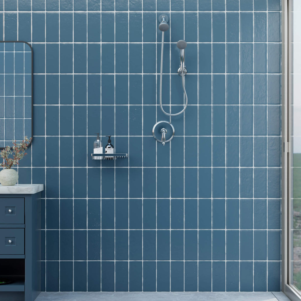 Wall-Mounted High-Pressure Chrome Dual/Combo Shower Head Set
