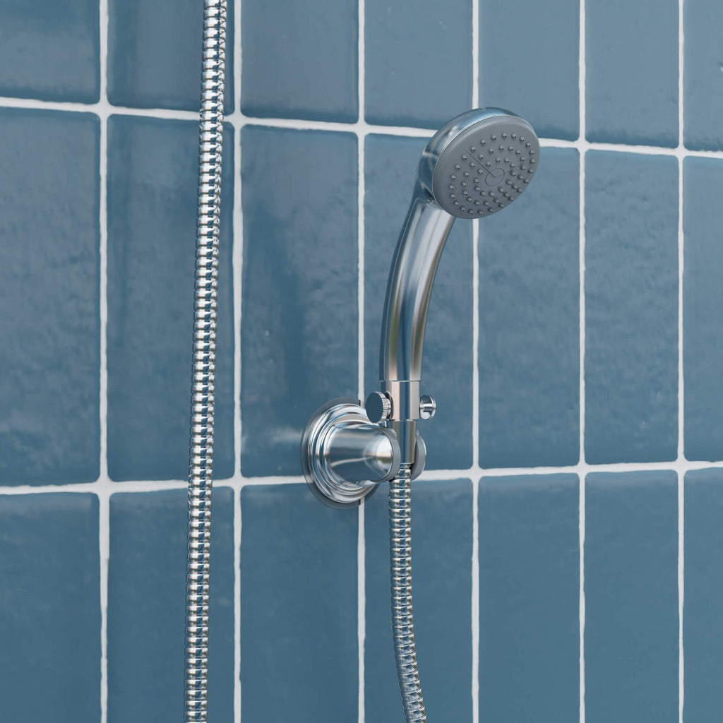 Wall-Mounted High-Pressure Chrome Dual/Combo Shower Head Set