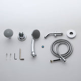 Wall-Mounted High-Pressure Chrome Dual/Combo Shower Head Set