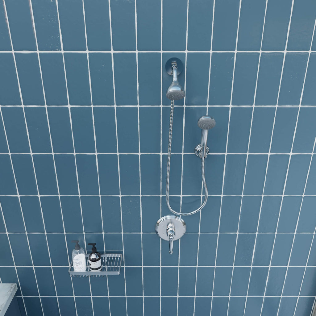 Wall-Mounted High-Pressure Chrome Dual/Combo Shower Head Set