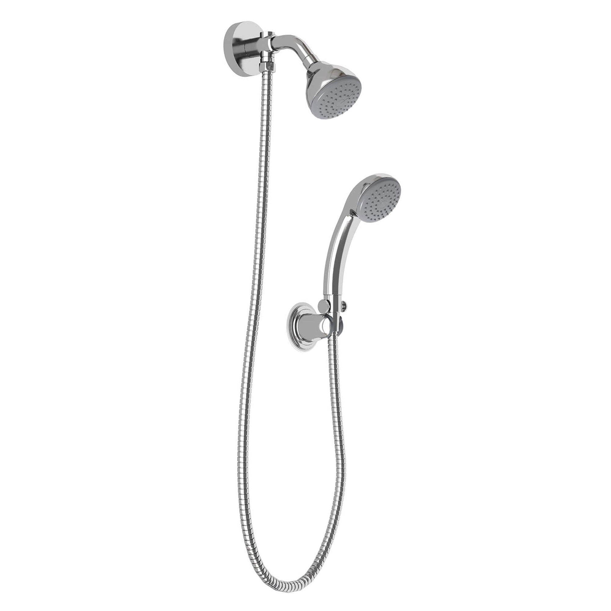 Wall-Mounted High-Pressure Chrome Dual/Combo Shower Head Set