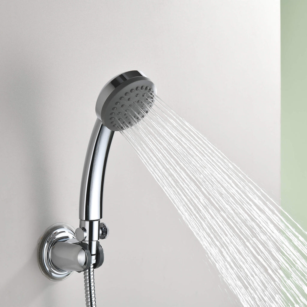 Wall-Mounted High-Pressure Chrome Dual/Combo Shower Head Set
