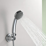 Wall-Mounted High-Pressure Chrome Dual/Combo Shower Head Set