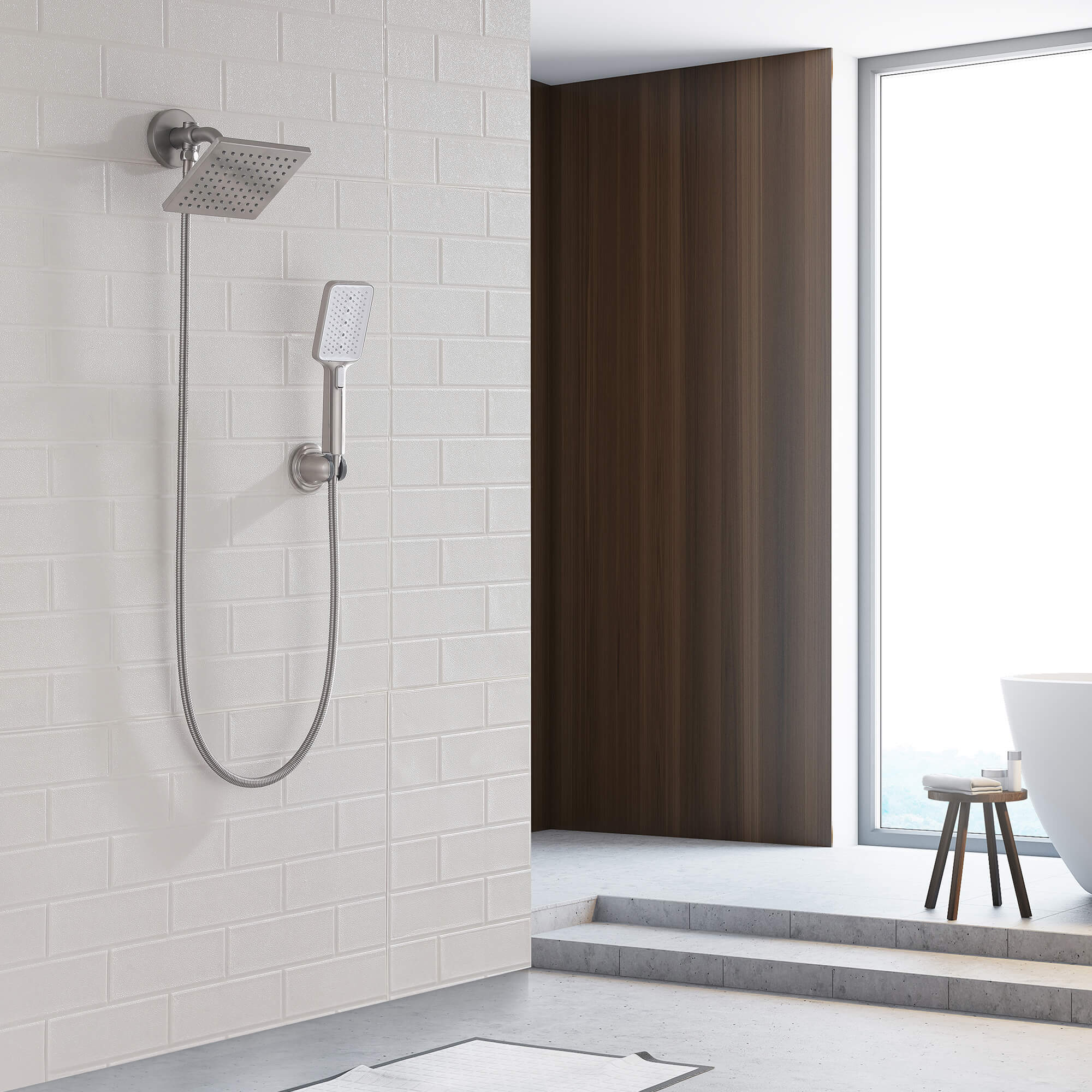 Rain Shower Head and Multi-Function Handheld Combo 304 Stainless Steel