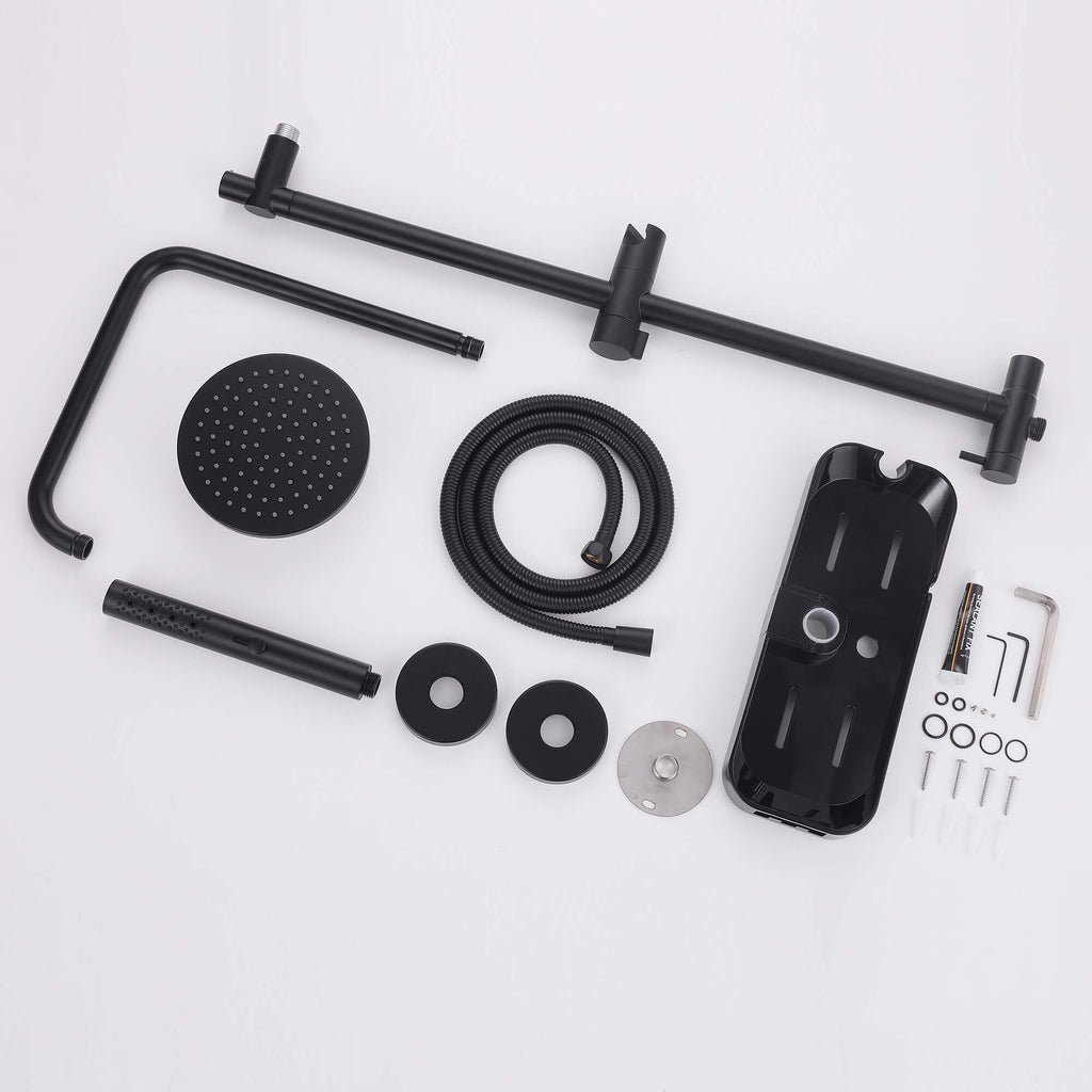 Rainfall Shower System with 3-Function Handheld and Shelf