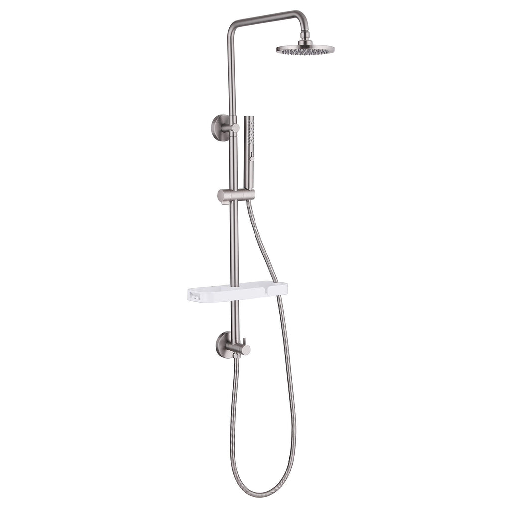 Rainfall Shower System with 3-Function Handheld and Shelf