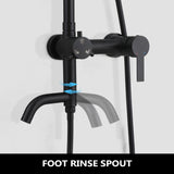 3-Function 304 Stainless Steel Wall-Mounted Outdoor Shower System