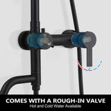 3-Function 304 Stainless Steel Wall-Mounted Outdoor Shower System