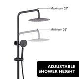 3-Function 304 Stainless Steel Wall-Mounted Outdoor Shower System