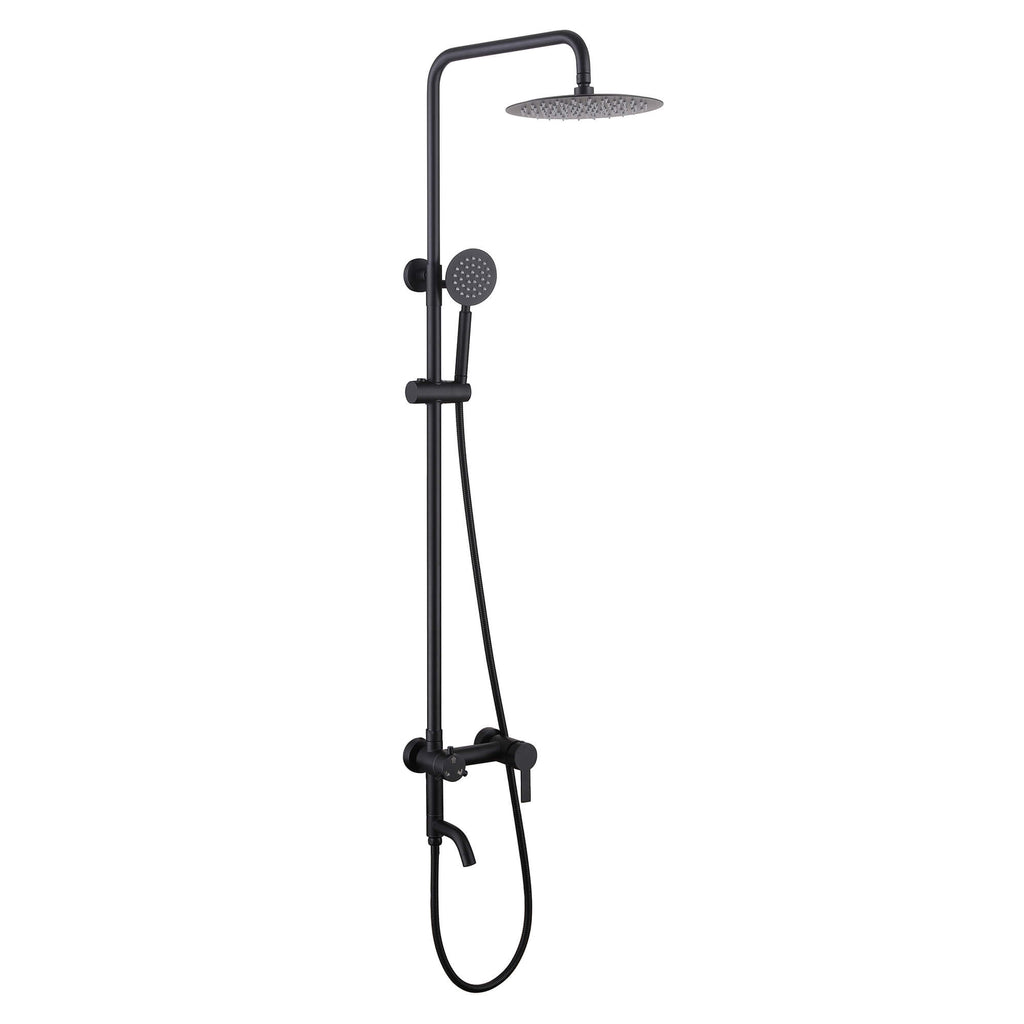 3-Function 304 Stainless Steel Wall-Mounted Outdoor Shower System