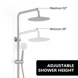 3-Function 304 Stainless Steel Wall-Mounted Outdoor Shower System