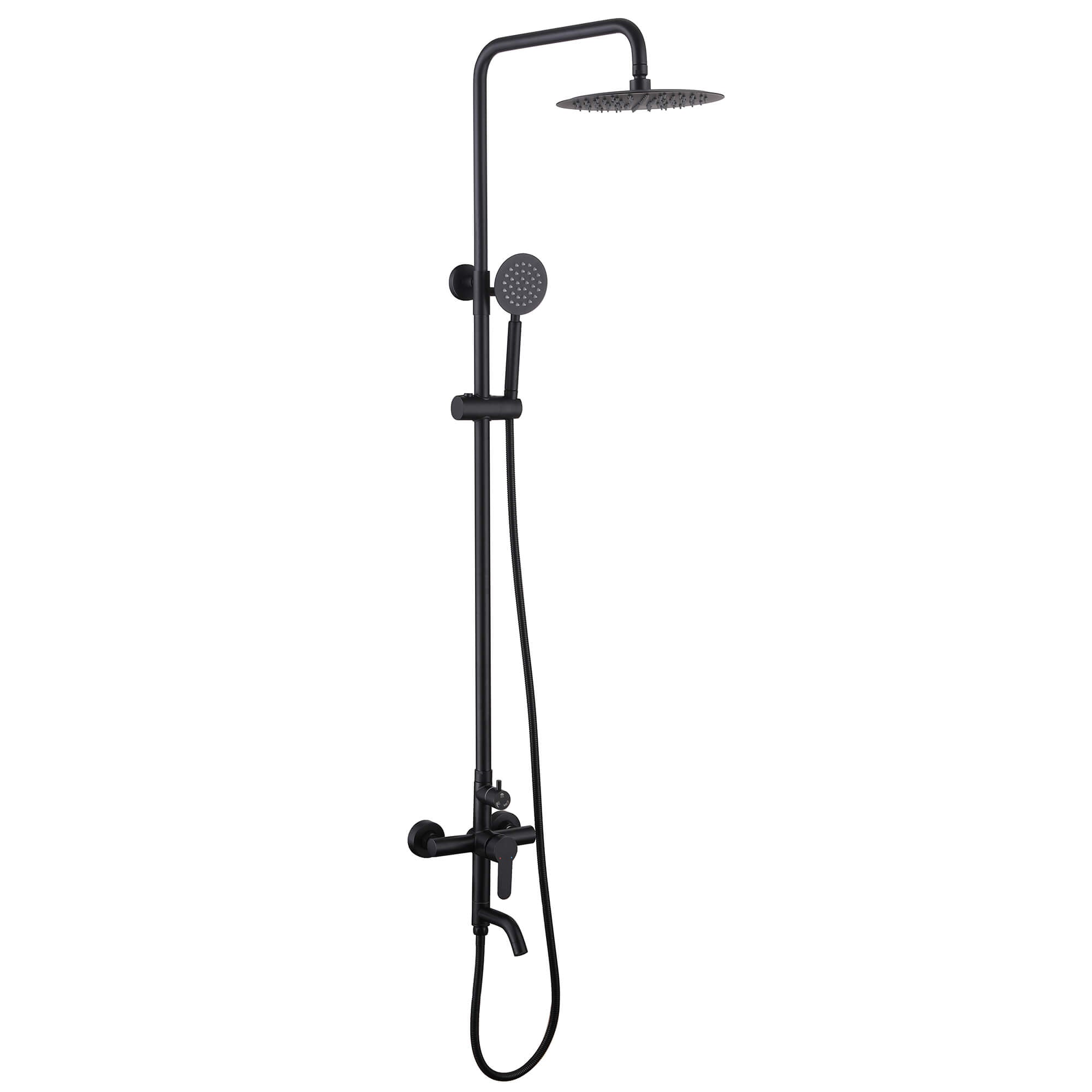 3-in-1 Outdoor Shower Set Adjustable Handheld, Rainfall & Foot Wash